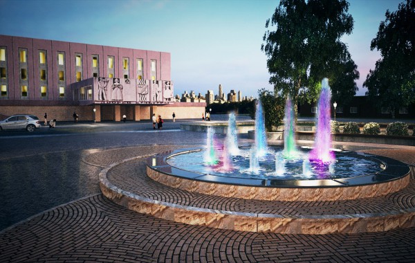 Реконструкция фонтана и благоустройство прилегающий территории по ул. Чайковского 1, в г. Усть-Илимске