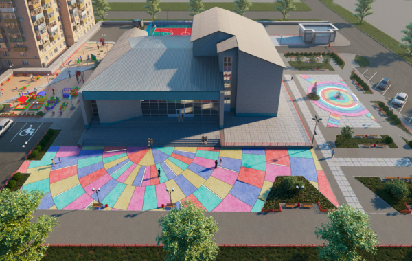 Благоустройство территории, прилегающей к площади РКДЦ Магистраль в г. Усть-Кут.