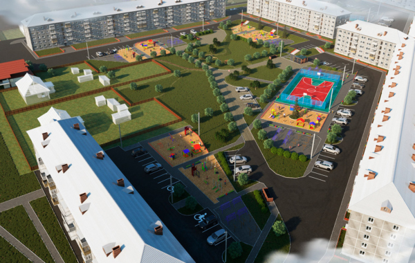 Благоустройство дворовых территории по ул. Горького в г. Вихоревка Иркутской области