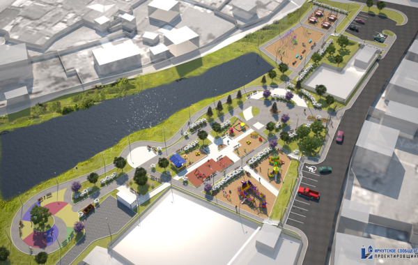 Благоустройство центрального парка отдыха расположенного по адресу: Иркутская область, Казачинско-Ленский район, с. Казачинское, ул. Комсомольская, участок 2А.